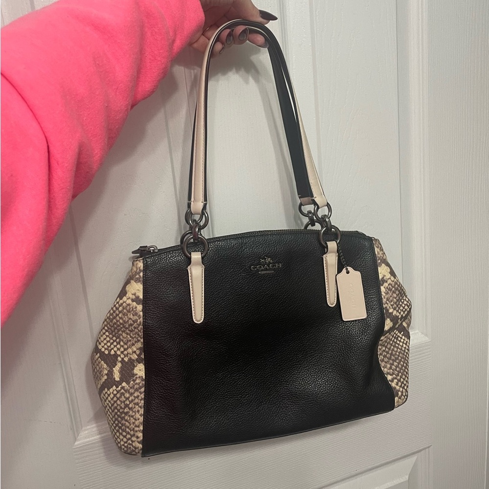 COACH | Color Block Snake Christie Carryall Purse